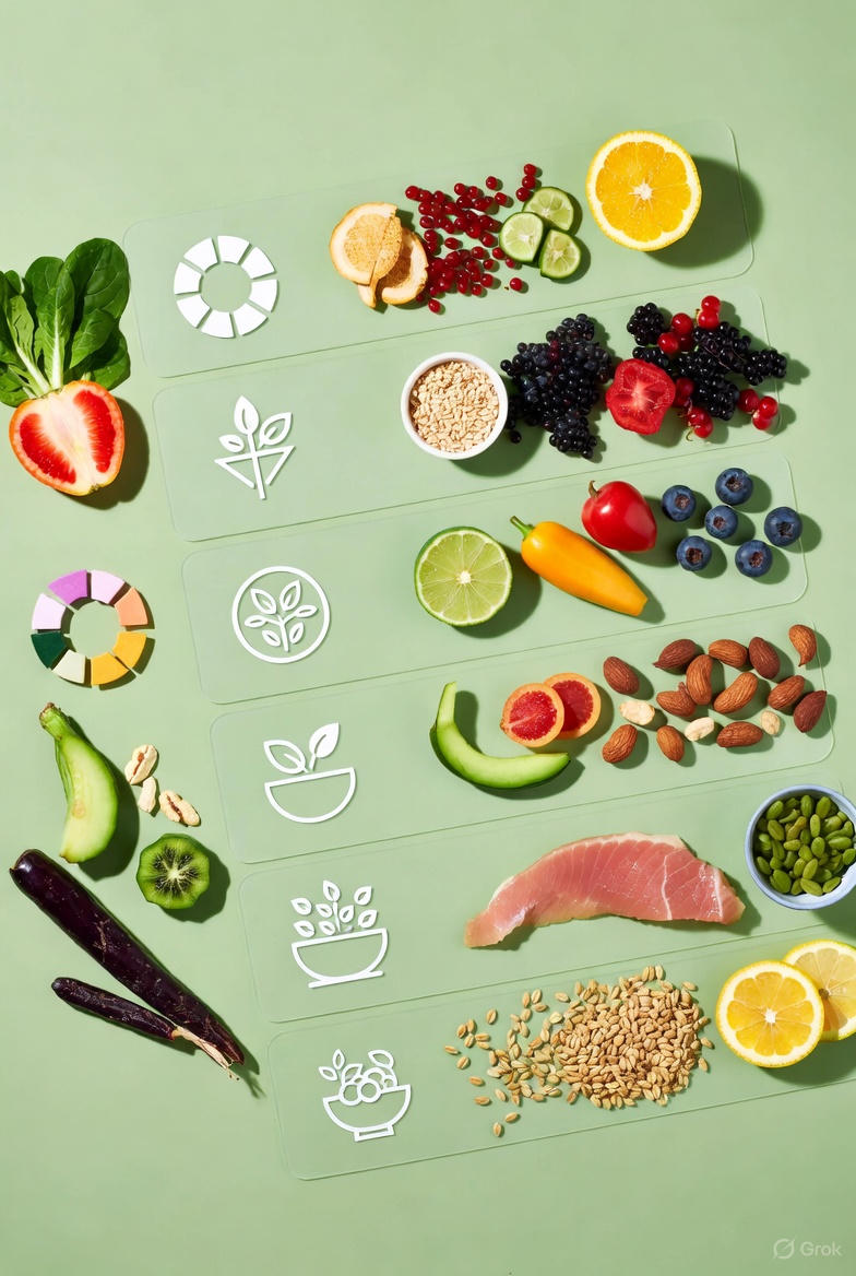 Vibrant anti-cancer diet foods